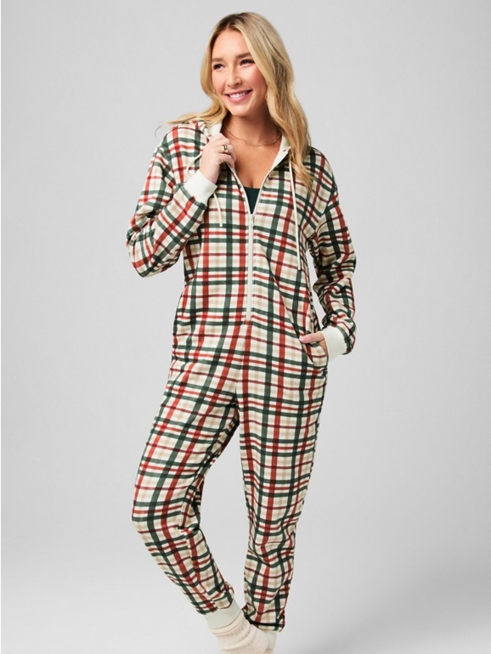 Fabletics Cozy Fleece Hooded Onesie Women’s Medium NEW